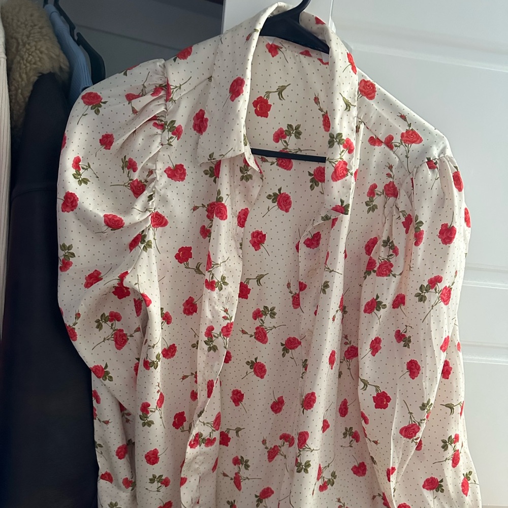 Satin floral top